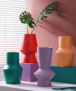 Bright Color Ceramic Flower Vase