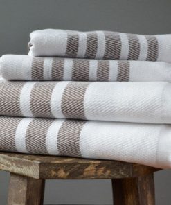 Herringbone Towels - Mocha