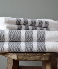 Herringbone Towels - Slate