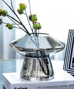 Silver Mirror Modern Glass Vase